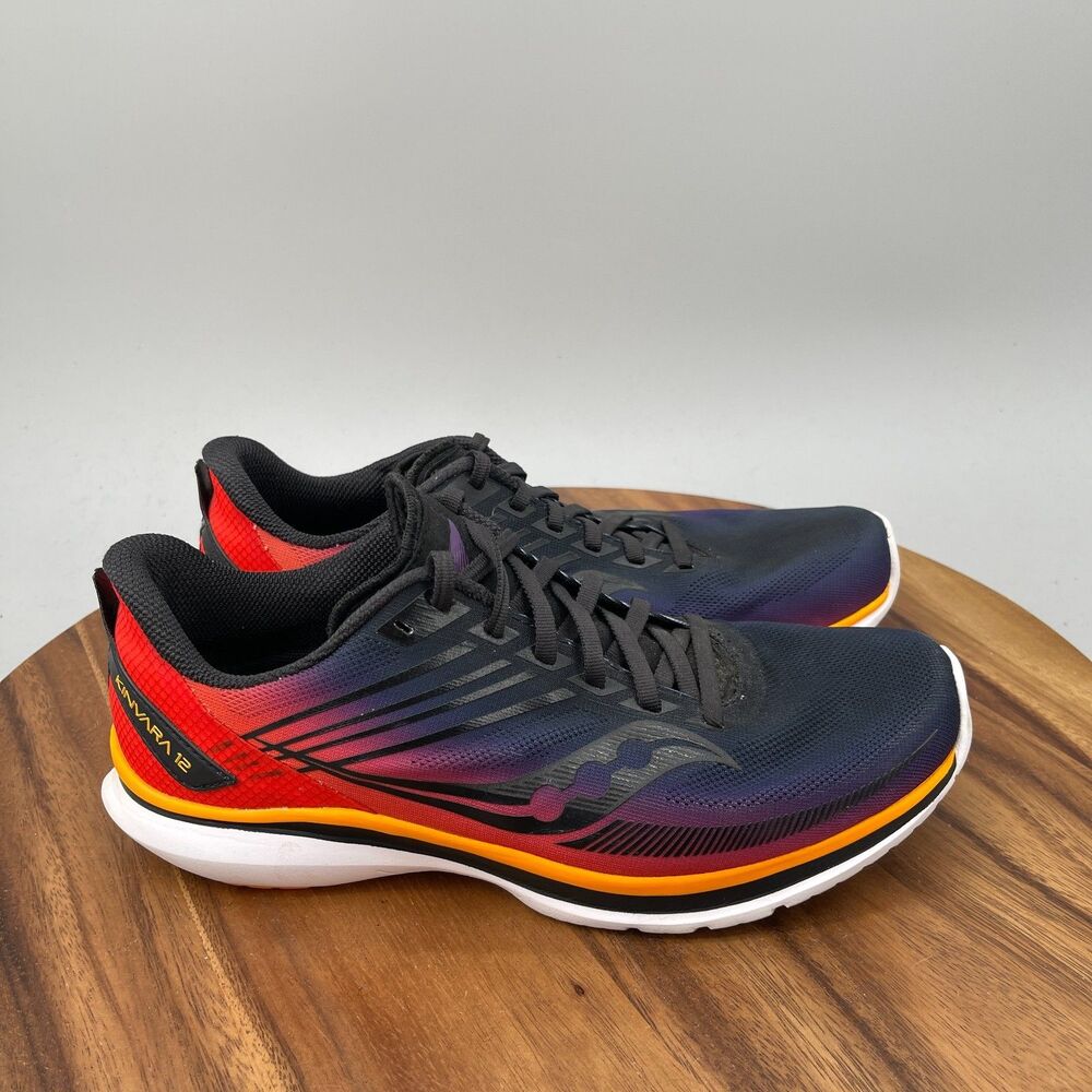 Saucony Kinvara 12 Shoes WOmens Size 9 Black Red Running Comfort Walking Sneaker